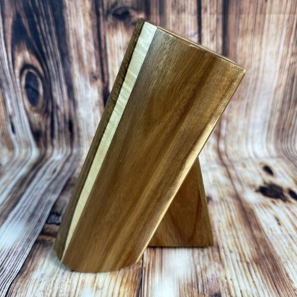 Mac Tools Knives Brown Wood Block ONLY 7 Slot Knife Holder Kitchen Storage - Picture 3 of 10